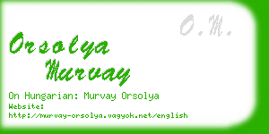 orsolya murvay business card